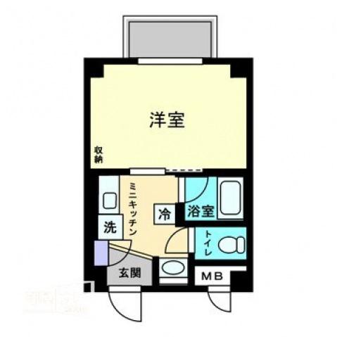 アルファコンフォート高松(1K/6階)の間取り写真