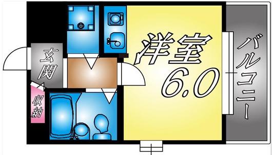 サンコート神戸(ワンルーム/8階)の間取り写真