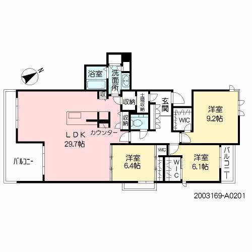 MASTメゾン小倉宇佐町(3LDK/2階)の間取り写真