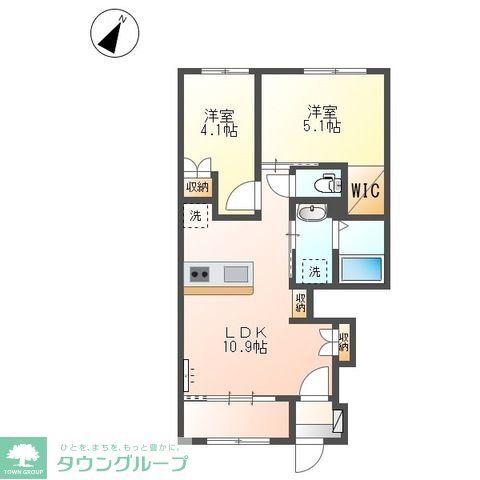 グランデ壱番館(2LDK/1階)の間取り写真