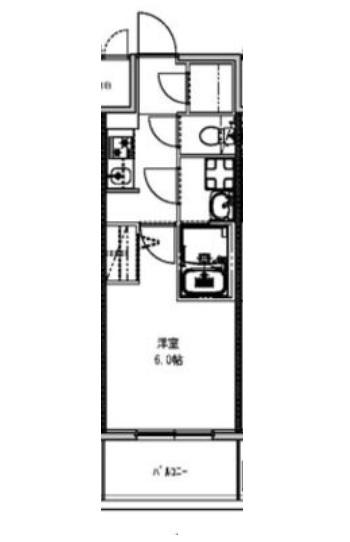 S-RESIDENCE野並駅前BROAD(1K/8階)の間取り写真