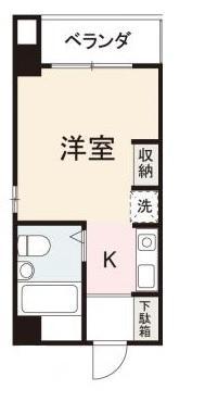 アパルトマン成合(ワンルーム/3階)の間取り写真