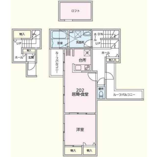 グランオネスト中町(1LDK/2階)の間取り写真