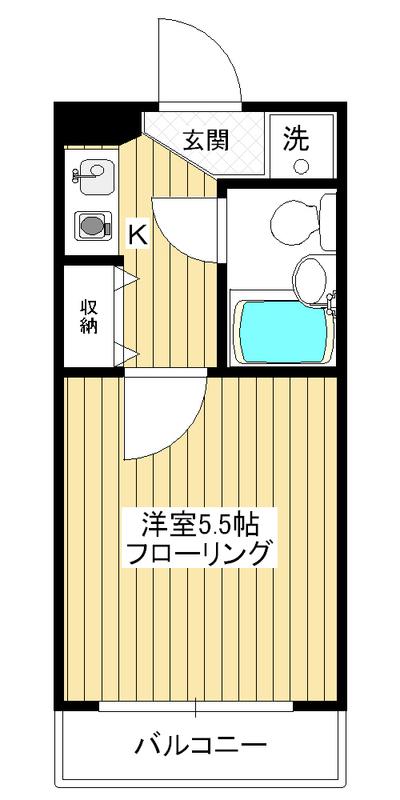 メゾンうちで相模原(1K/3階)の間取り写真
