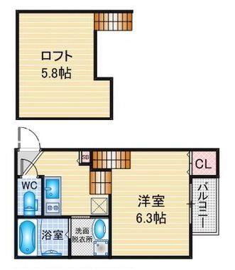 ハーモニーテラス児玉III(1K/1階)の間取り写真