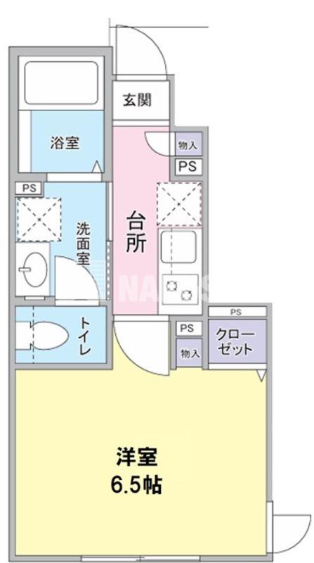 クラインホルツ(1K/1階)の間取り写真