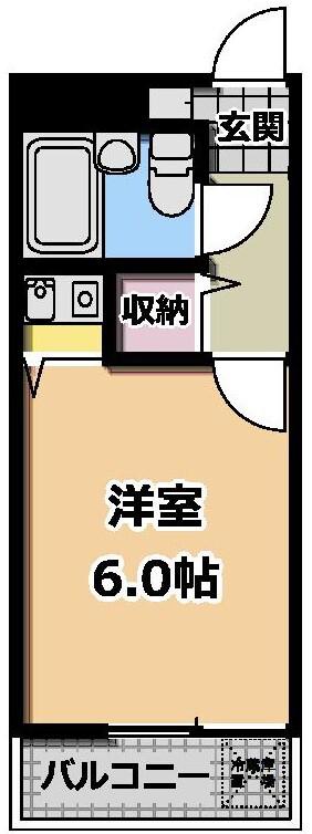 ユーコート下落合(1K/2階)の間取り写真