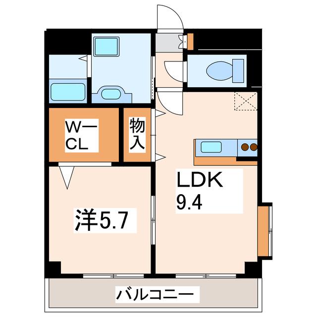 LA PAISIBLE(1LDK/8階)の間取り写真