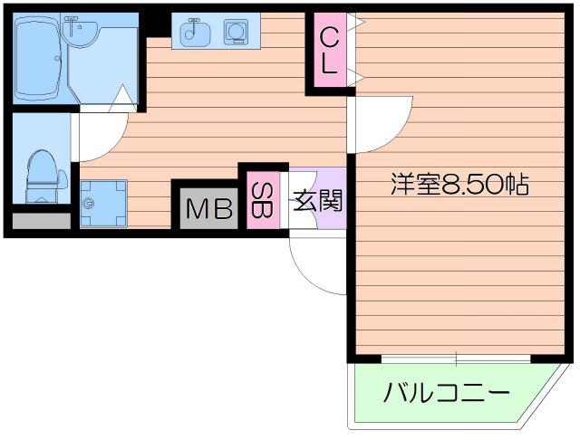 プリマールハイツ(1K/3階)の間取り写真