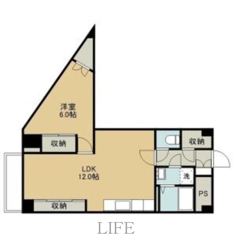 コーポエクセルショール(1LDK/9階)の間取り写真