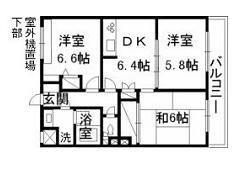 エスポワール蕨(3DK/4階)の間取り写真