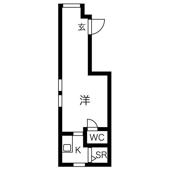 MAISORIE浄心(1K/2階)の間取り写真