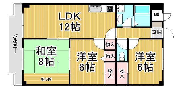 CASA IKUMATA2(3LDK/4階)の間取り写真