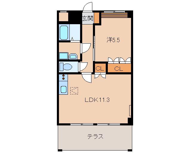 リラハウス(1LDK/1階)の間取り写真