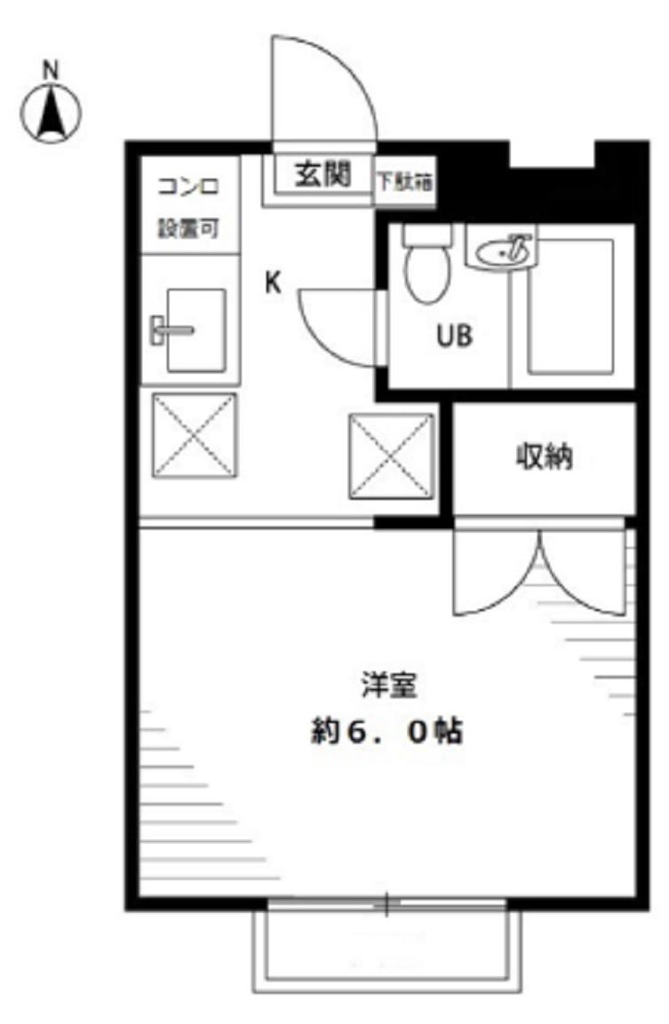 FLATS7(1K/2階)の間取り写真