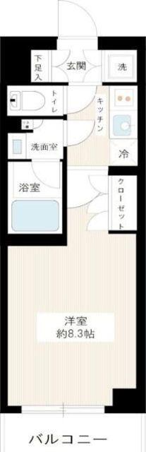 HY′S REVE(1K/3階)の間取り写真