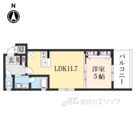 ベラジオ雅び京都清水五条(1LDK/2階)の間取り写真