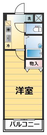 エスポワールNOUJYOU(1K/2階)の間取り写真