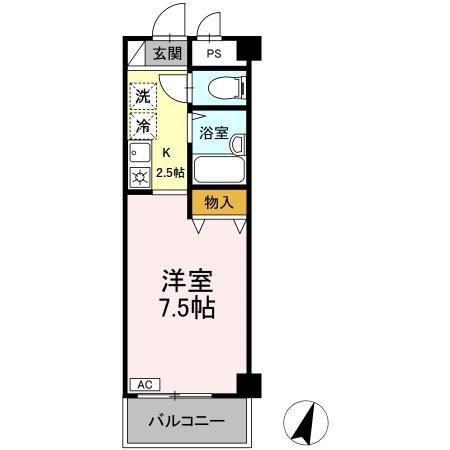 湘南ABS I(1K/2階)の間取り写真