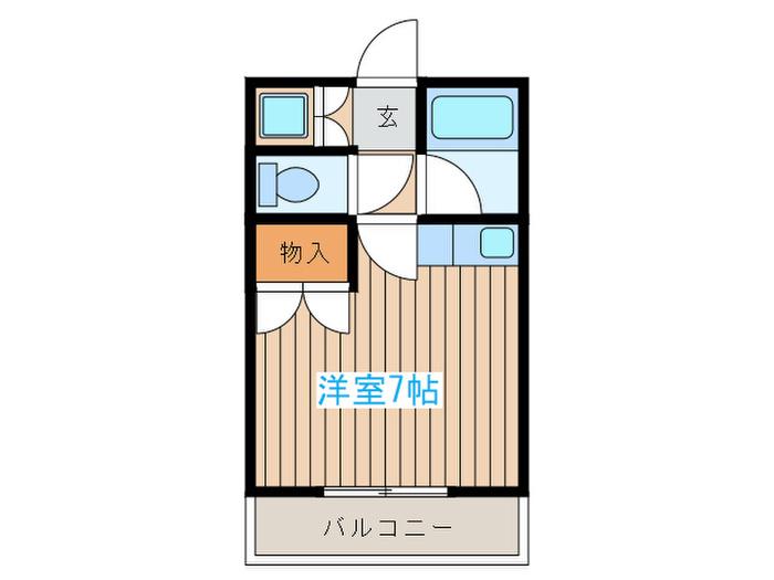 リエス小田原(ワンルーム/1階)の間取り写真
