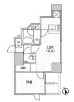 NIDO SHINAGAWA-TOGOSHI(1LDK/3階)の間取り写真