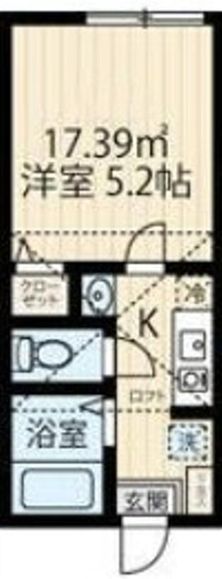 ラフィーネ生田II(1K/2階)の間取り写真
