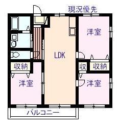グランソレイユ I(3LDK/1階)の間取り写真