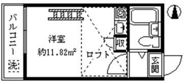 ライフピアジャスミン(ワンルーム/2階)の間取り写真