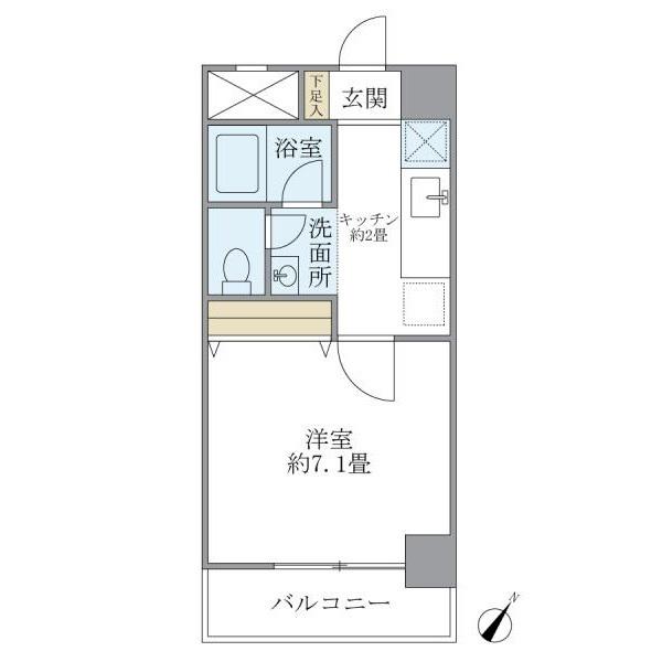 シルフィ大宮(1K/2階)の間取り写真