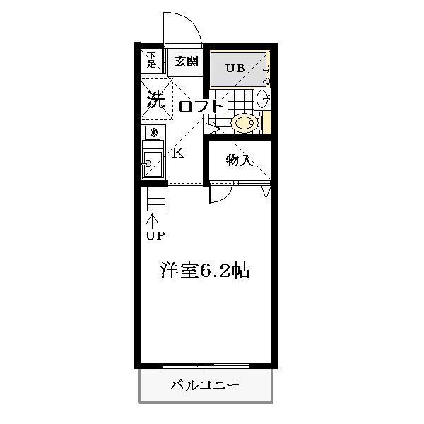 IKK1(1K/1階)の間取り写真