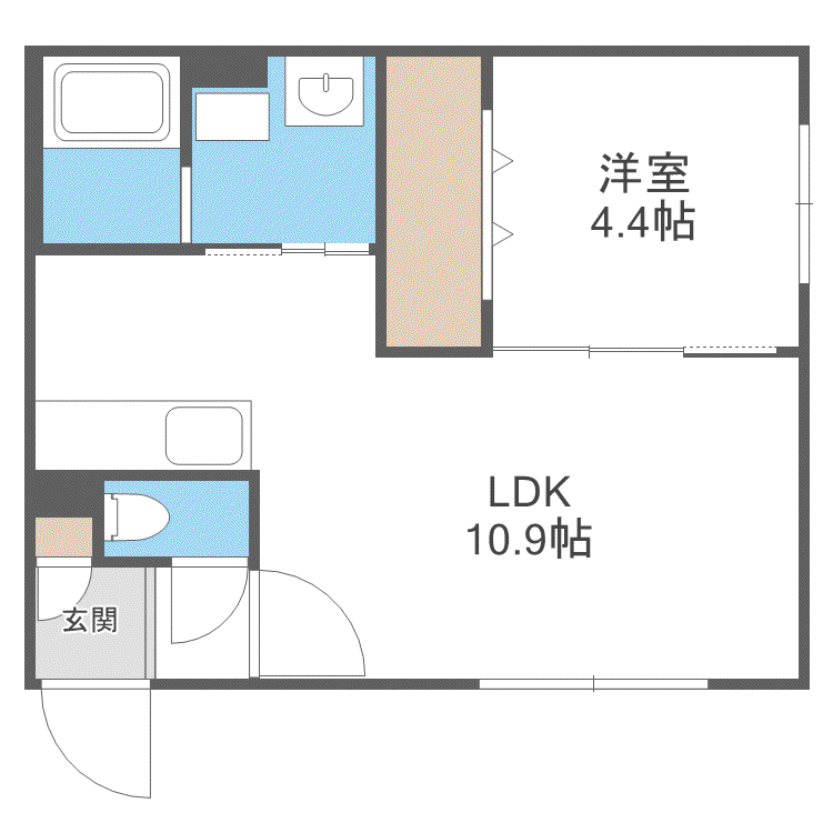 フォデラインペリアル24軒(1LDK/2階)の間取り写真