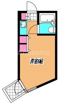 エムディオ三鷹台(ワンルーム/2階)の間取り写真