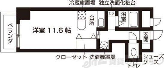 ブランメゾン堀川(1K/3階)の間取り写真
