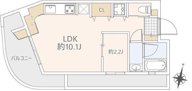 グランストーリー用賀2(1LDK/2階)の間取り写真