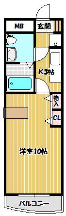 ワンモアIIIビル(1K/5階)の間取り写真
