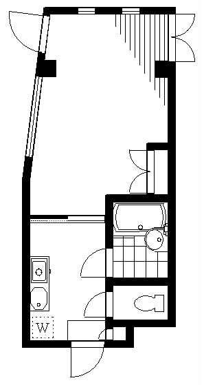 K2三軒茶屋(1K/2階)の間取り写真