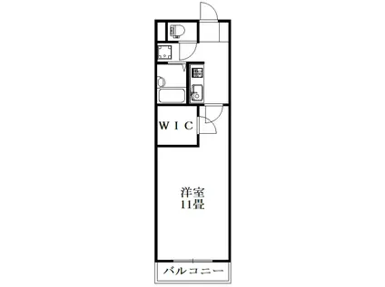 ファミール山城(1K/3階)の間取り写真