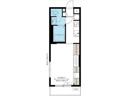 リブリ・ピーノ東川口(1K/1階)の間取り写真
