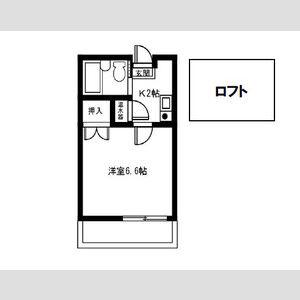 LIVEX 赤見(1K/2階)の間取り写真