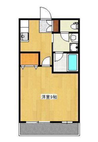アルファー中島(1K/3階)の間取り写真