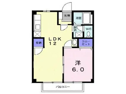 レグルス(1LDK/1階)の間取り写真