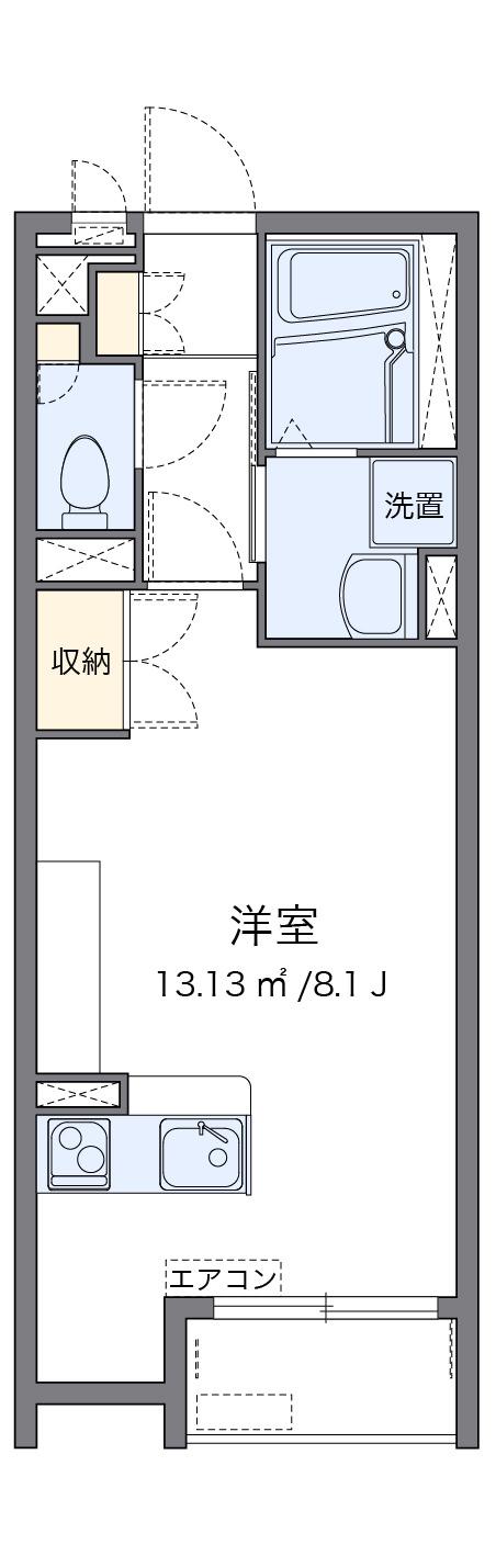 ミランダクオーレ(1K/1階)の間取り写真