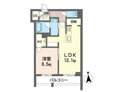 カーサレジオII(1LDK/2階)の間取り写真