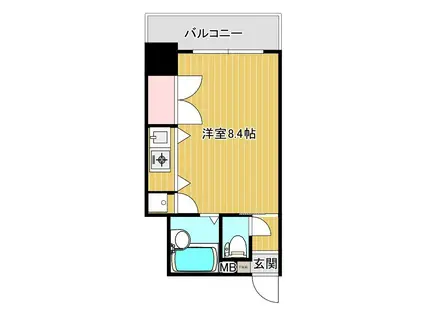 YM-HI(ワンルーム/5階)の間取り写真