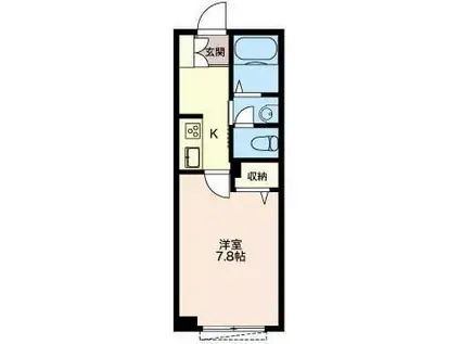 CUORE(1K/3階)の間取り写真