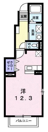 アベンシス5(ワンルーム/1階)の間取り写真