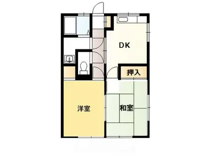 下坂谷荘(2DK/1階)の間取り写真