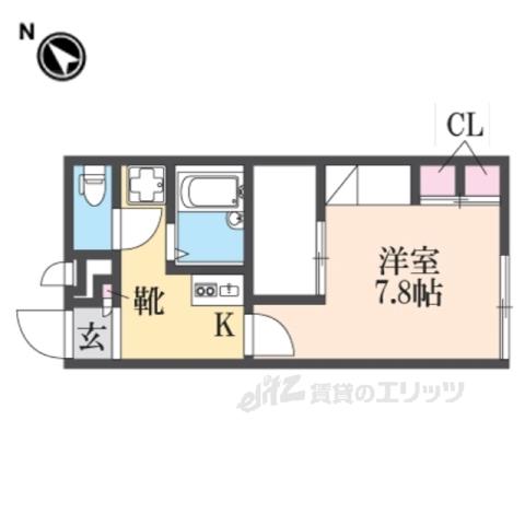 レオパレス近松(1K/2階)の間取り写真