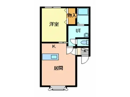 トゥインクルI(1LDK/1階)の間取り写真