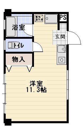 アヴェニュー(ワンルーム/3階)の間取り写真